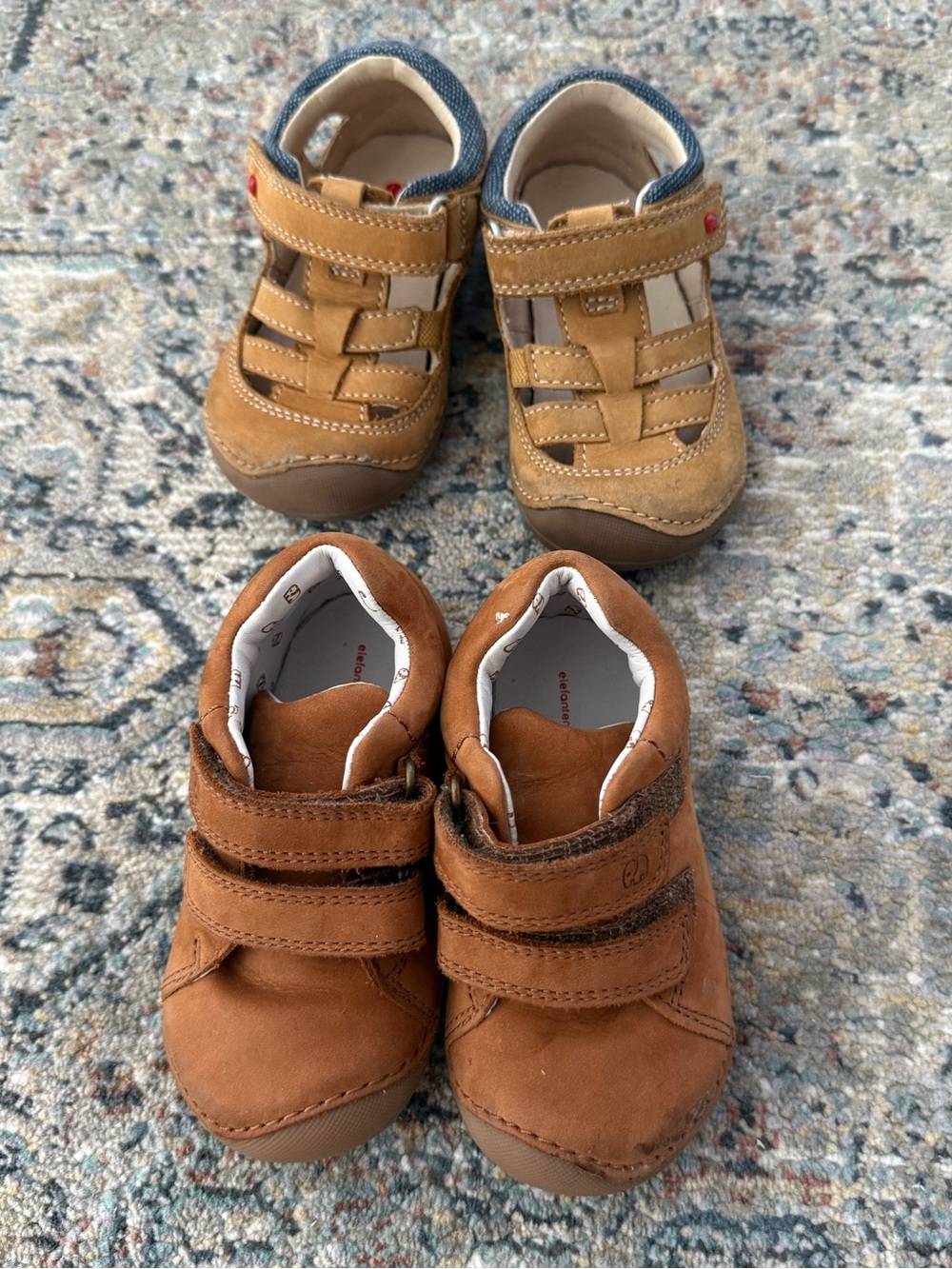Toddler Brown European Leather Shoes size 4.5-5 US